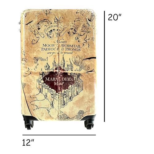 Harry Potter Luggage Carry On Hardshell Rolling Luggage Suitcase Travel Bags (Marauders Map)4