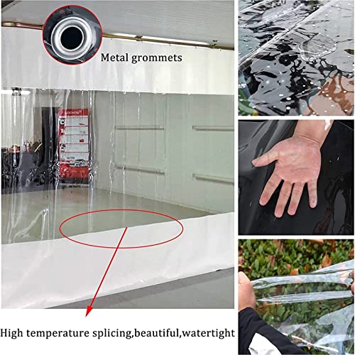 Bâche d'extérieur imperméable avec rideaux en PVC transparent résistant aux intempéries - 4