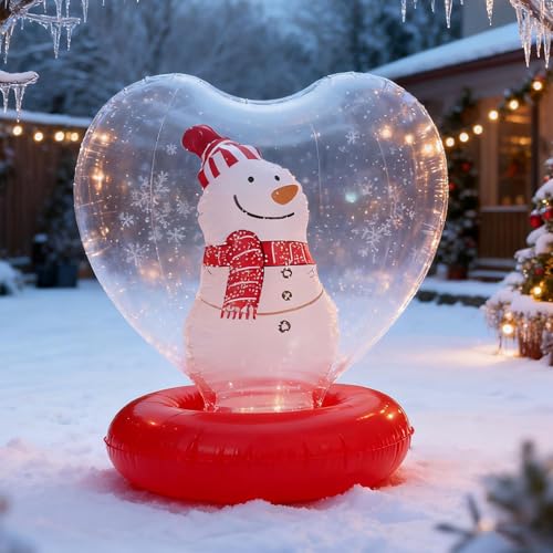Decoración navideña luminosa en forma de corazón con bola de burbujas 4