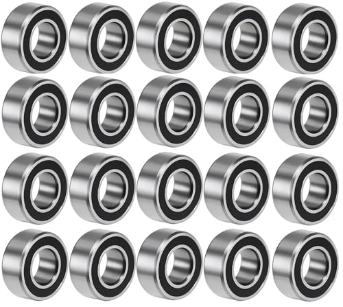 Image of 20 PCS MR105-2RS Deep Groove Ball Bearings - 5x10x4mm Double Sealed, Chrome Steel, Z2 Grade for RC Cars, Drones, Robotics, and Small Electric Motors (MR105 RS)