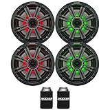 Best Kicker Utv Speakers - KICKER 6.5" Charcoal LED Marine Speakers (Qty 4) Review 