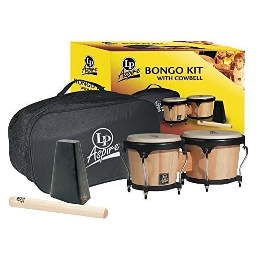 Latin slagverk LP810600 Aspire Bongo-kit – naturlig