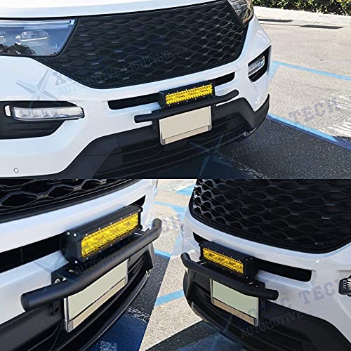 Xotic Tech Front Hood Bumper License Plate Bracket Holder Compatible With Most Cars, Jeep, Truck, Pickup, Suv, 4X4 -No Drill (Black) #TOP7