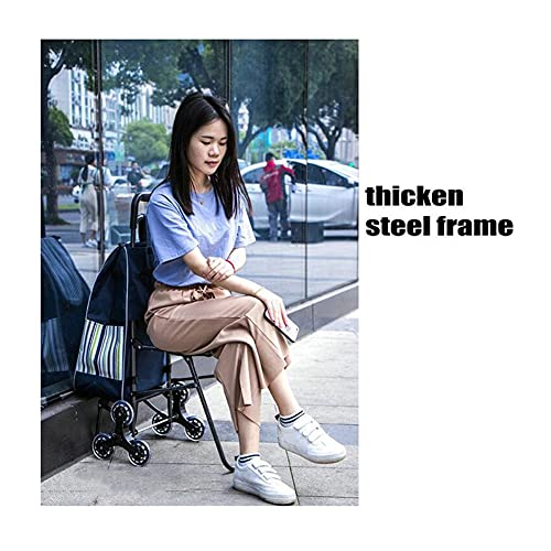 LICHUAN Einkaufstrolley, zusammenklappbar, 6 Räder, Treppenkletterwagen, Multifunktions-Mehrzweckwagen für Zuhause… – Bild 8