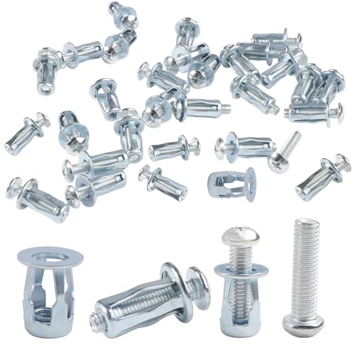 UYUYong 30 Piezas Cavidad Metálica Hueca Tuerca de Metal con Forma de Pétalo M5 Tuercas de Pétalo Anclaje de Puerta Hueca para Placas Yeso Metal Prensado Plástico Polywood Tablero Duro