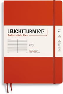LEUCHTTURM1917 370307 Composition - Cuaderno (B5), tapa blanda, 123 páginas numeradas, color rojo