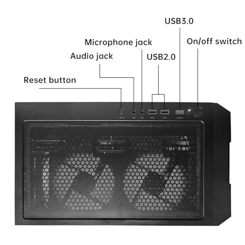 Image of Gaming Desktop PC AMD R5 9600X 3.7GHz, GeForce RTX 5060 8GB GDDR6, 32GB DDR5 6000MHz RAM, 1TB NVMe SSD, 240mm Liquid Cooler, 7 ARGB Fans, Wi-Fi,Prebuilt Gaming Computer