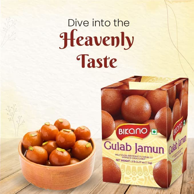 Miniatura 3 de BIKano Gulab Jamun-2.2 lbs-Bikaneri Namkeen - Bocadillos tradicionales indios y dulces, sin conservantes, caja de regalo gourmet