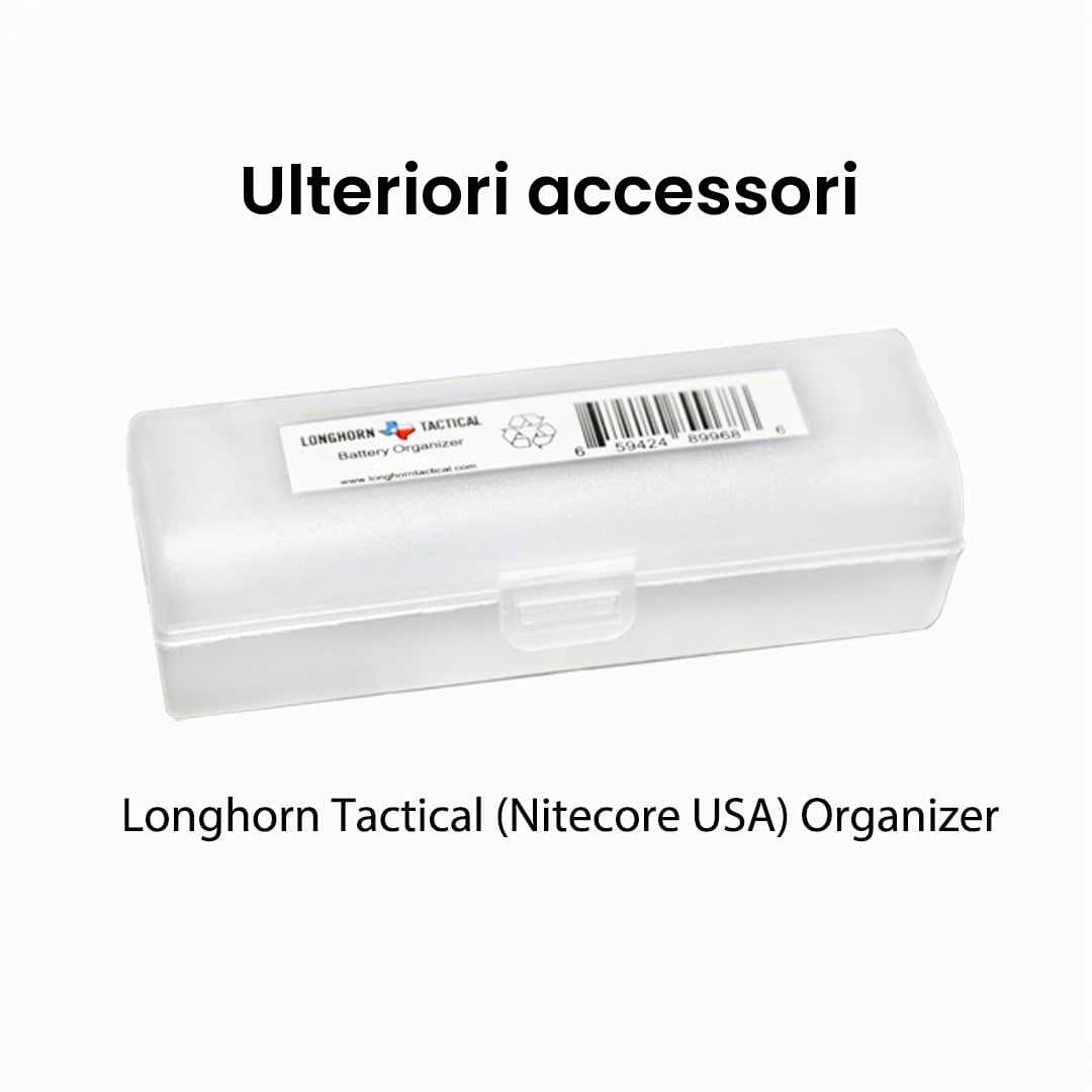 Nitecore Torcia tattica P20iX, 4000 lumen, USB-C, ricaricabile, super luminosa, con organizer LumenTac
