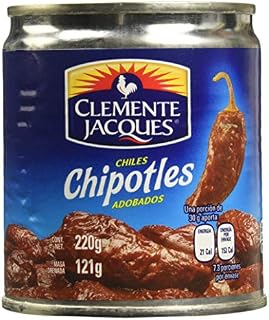 MexGrocer Clemente Jacques Chipotle Peppers in Adobo Sauce 210 g (Pack of 3)