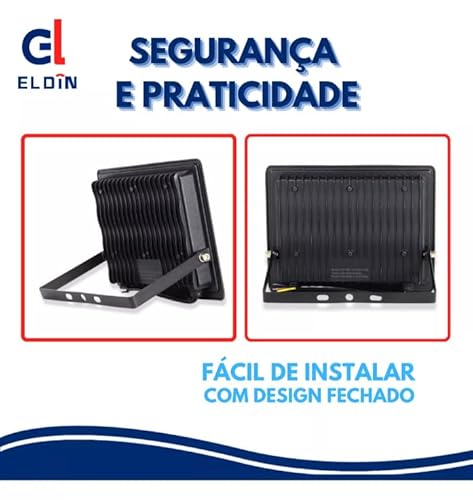 Kit 5 Refletor Led Holofote 200w Prova D'água Frio Bivolt