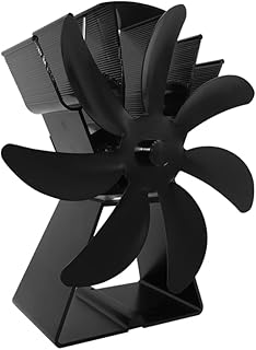 7-Blade Star-Moon Heat Powered Fan for Wood Burning Stove Log Burner Fireplace,Heat Powered Woodburner Wood Burning Fireplace Fan,Eco Fans Friendly Circulation for Gift,Large Room Silent Operation