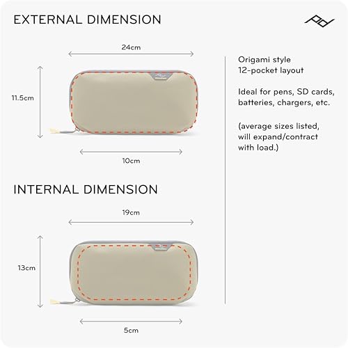 Miniatura 6 de Peak Design Pequeña bolsa tecnológica, océano, organizador de artículos electrónicos para viajes o transporte diario, almacenamiento estilo origami,