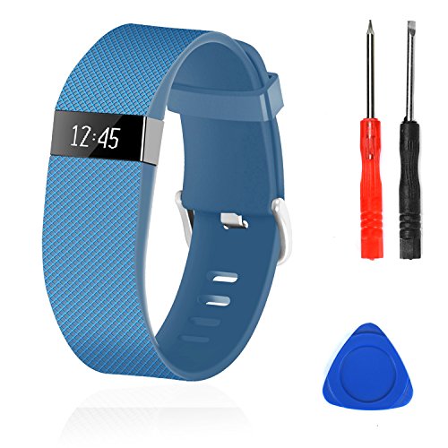 Wizvv Compatible Bands Replacement for Fitbit Charge HR,Charge HR 1, with Metal Buckle