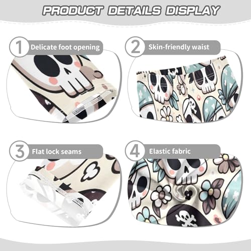 Toddler Girls Leggings Printed Yoga Pants Leggings Cute Skull Head for Kids3