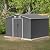 Ball & Cast 10x8 FT Storage Shed with Lockable Sliding Doors,All Weather Outdoor Metal Foundation Tool House W/Steep Roof and Vent,for Backyard,Patio,Lawn,Garden,Grey