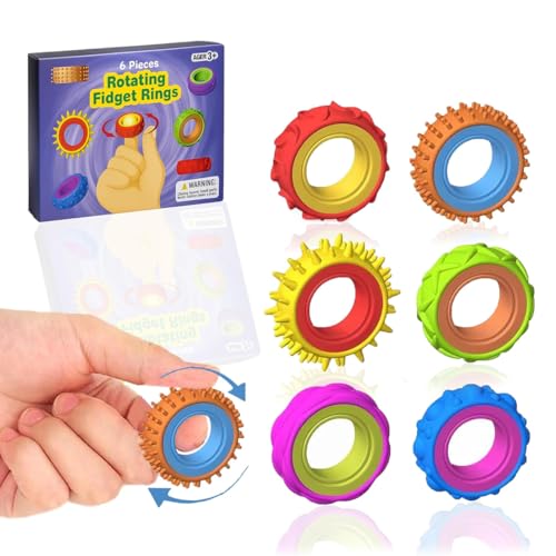 AEIXYA Juego de 6 Anillos Sensoriales, Juguetes Antiestrés para
