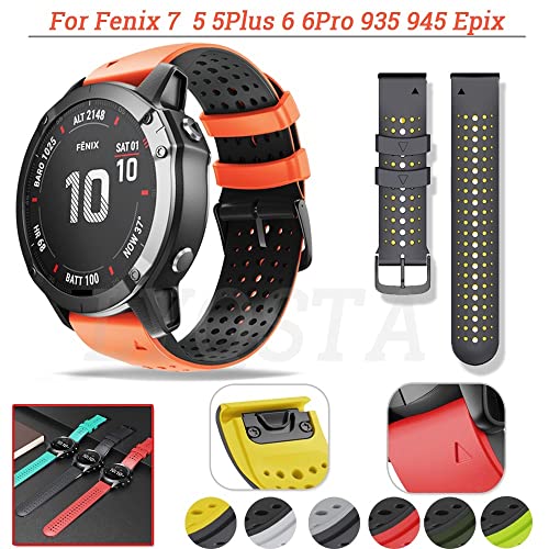 Bracelet silicone 22mm libération rapide pour Garmin Fenix 6 Pro - 2