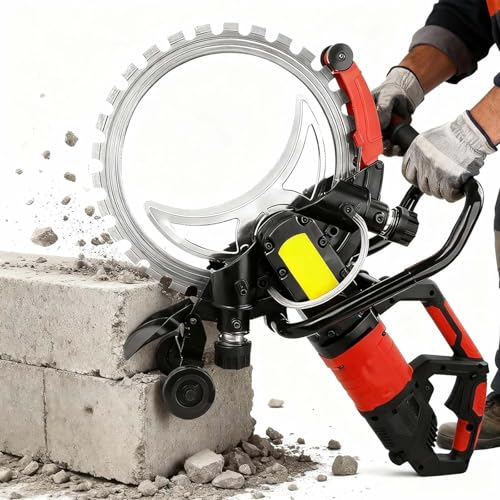 Sierra Toroidal para Hormigón De 8980W Anillo Eléctrico, Profundidad De Corte De 11.4 ', con Suministro De Agua Húmeda, 2 Sierras De Sierra De Hormigón Eléctrica,1 Blade