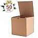MESHA 6x6x6 Gift Boxes with Lids, Brown Kraft Gift Boxes 50PC for Christmas, Cupcake, Bridesmaid & Groomsmen Proposal, Birthday, Party Favor, Wedding Favor