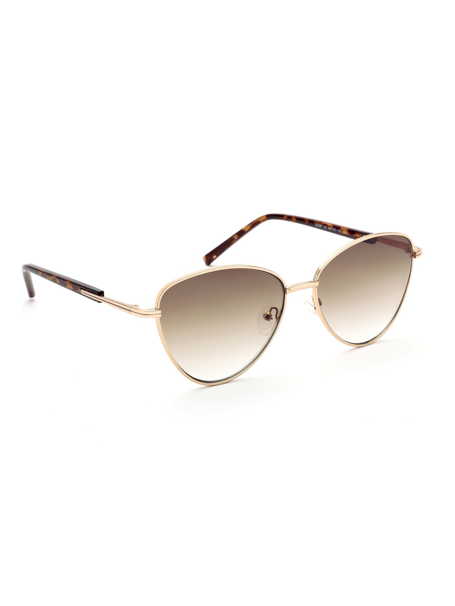 sunglasses | triangle shape | 100% uv protected | women | brown gradient | large size | full rim