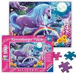 Ravensburger Glitter Unicorn - 100 Piece Jigsaw Puzzle for Kids | Unique & Interlocking Pieces | Sturdy & Glare-Free | Promotes Problem-Solving Skills