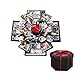 DXIA Explosion Box, Scrapbook Creative DIY Photo Album, Scatola Nera con Esplosione, Regalo Fai da Te, Album di Foto per Compleanni, Matrimonio, San Valentino, Festa della Mamma, Natale