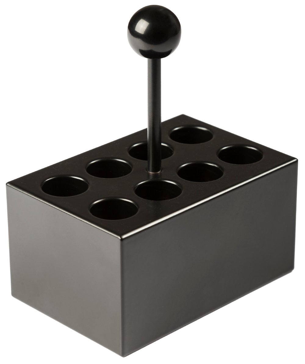 neoLabLine Aluminium-Heizblock mit 2 x 4 Vertiefungen für 5 ml Eppendorf Reaktionsgefäße