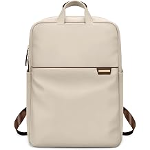 Slim Laptop Backpack for Women, Lightweight Business Backpack for Women Computer Bag Purse for Commuting, Fit 16 Inch, Apricot
