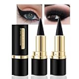 2Pcs Gel Eyeliner Pencil, Natural Black Eyeliner Cream for Older Women, Liquid Eye Liner Waterproof Smudge Proof, Smoky Eyeshadow Palette Halloween Makeup, delineador de ojos contra el agua