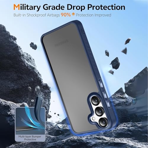 Image of KARWAN️ Shockproof Back Case Cover for Samsung Galaxy S25 | Camera Protection Bump |Shockproof Back Case Cover for Samsung Galaxy S25 - Blue