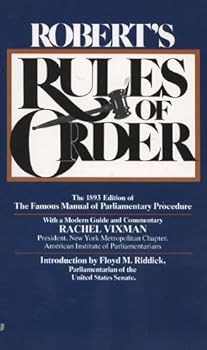 Mass Market Paperback Robert's Rules of Order by Henry M. Roberts (1986-10-15) Book
