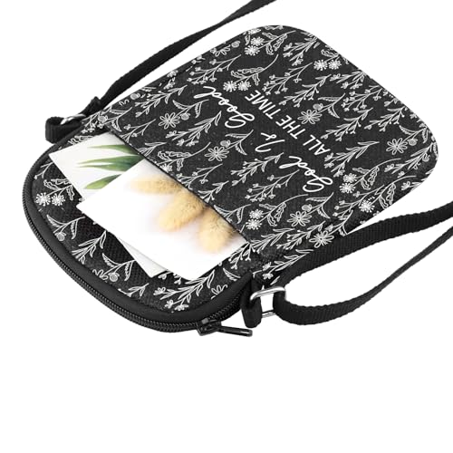 JXGZSO Wildflowers Christian Shoulder Bag God Is Good All the Time Crossbody Bag Christian Gift Faith Gift Religious Merch4