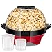 Produktbild Popcornmaschine, Popcorn Maker, 800W Popcornmaschinen mit Zucker und Öl, Abnehmbares Heizfläche, Antihaftbeschichtung und Deckel, mit 2 Messbechern (100ml, 30ml), 5 L,Großer Deckel als Servierschale