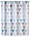 Produktbild WENKO Anti-Schimmel Duschvorhang Ethno Flex - Anti-Bakteriell, wasserabweisend, Textil, waschbar, schimmelresistent mit integrierter Hängeeinrichtung, Polyester, 180 x 200 cm, Mehrfarbig