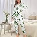 TVUGHGI Weed Pot Leaves Onesie Pajamas for Women Men Long Sleeve Fashion One-Piece Costumes Hooded Zip Up Sleepwears M