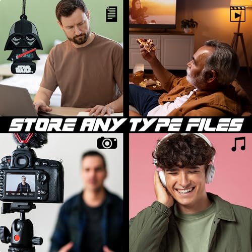 Wondee Gwiezdne Wojny Prezenty, pendrive 32GB USB Darth Vader - oryginalne pendrive na prezent, oryginalne prezenty dla maniaków dla mężczyzn i nastolatków - oryginalne gadżety Disney