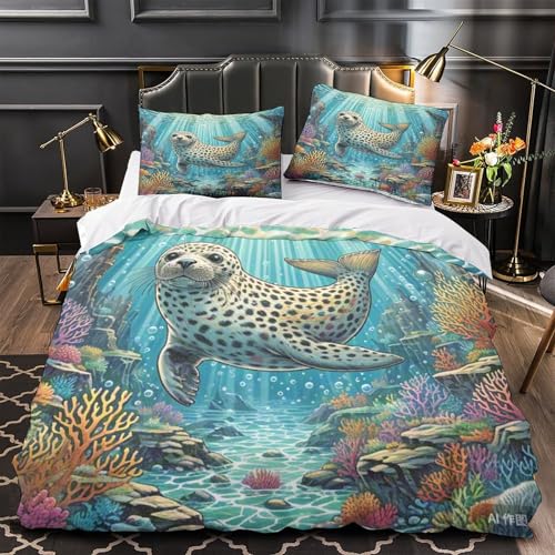 Housse de couette 3D fermeture éclair parure de lit microfibre douce 260x220 - 4