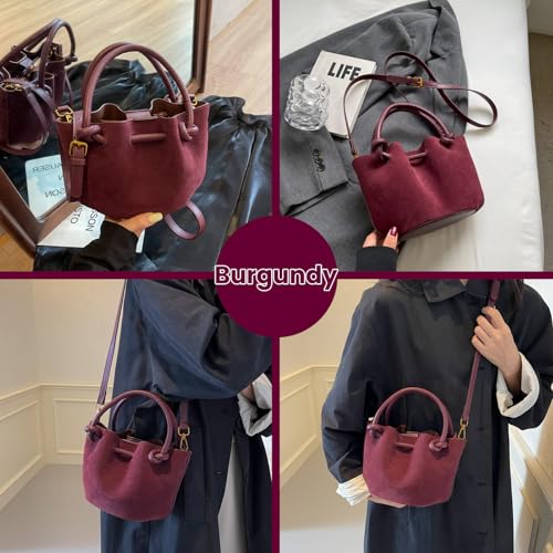 Brown Suede Crossbody Purse for Women, Lightweight Shoulder Bag with Stylish Strap4