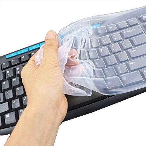 Image of iFyx Keyboard Cover Skin for Logitech Multi-Device Wireless Keyboard Mk295 K200 MK200 K260 MK260 K270 MK270 MK275 Cover Ultra Thin Protective Skin (Transparent)