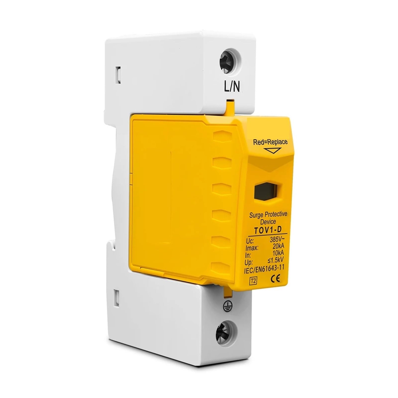 Protecteur de surtension domestique AC SPD 1P 20KA 40KA 60KA, dispositif de Protection contre les surtensions basse tension 275V 385V