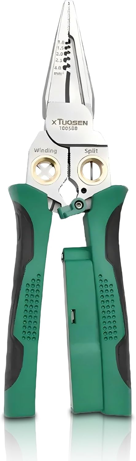 8 in 1 Wire Stripper, Wire Stripping Tool with Electricity Measurement Function, Pinzas para Electricista, Professional Wire Stripper Tool, for Scraping and Pressing Wires