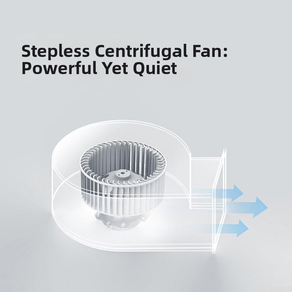 Extracteur d'air Silencieux 12 Pouces avec Clapet Anti-retour pour Salle de Bain - Ventilateur de Plafond ABS 110 CFM Économe en Énergie(12IN-B)