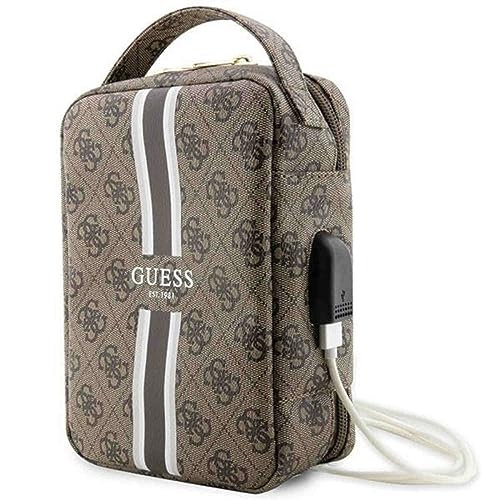 Guess Sac GUHBP4RPSW Organiseur Marron 4G Imprimé Rayures, Marron, Support pour Sac à Main