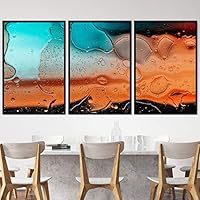 3 Piece Framed Canvas Wall Art 3D Abstract Brushstroke Contemporary Canvas Prints Home Artwork Decoration for Living Room,Bedroom - 16
