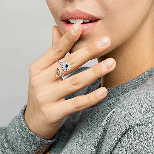 RIOSO 5Pcs Fidget Anxiety Rings for Women Spinner Fidget Calming Worry Meditation Adjustable Ring Anxiety Stress Relief… - Image 4