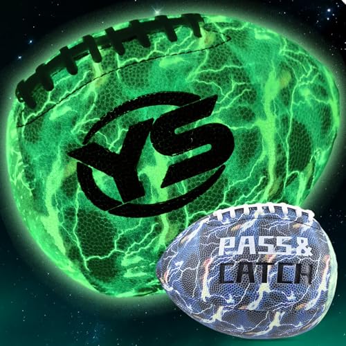 YeahShoot Glow Football Trainer - 100% Night Visibility, Solo Practice