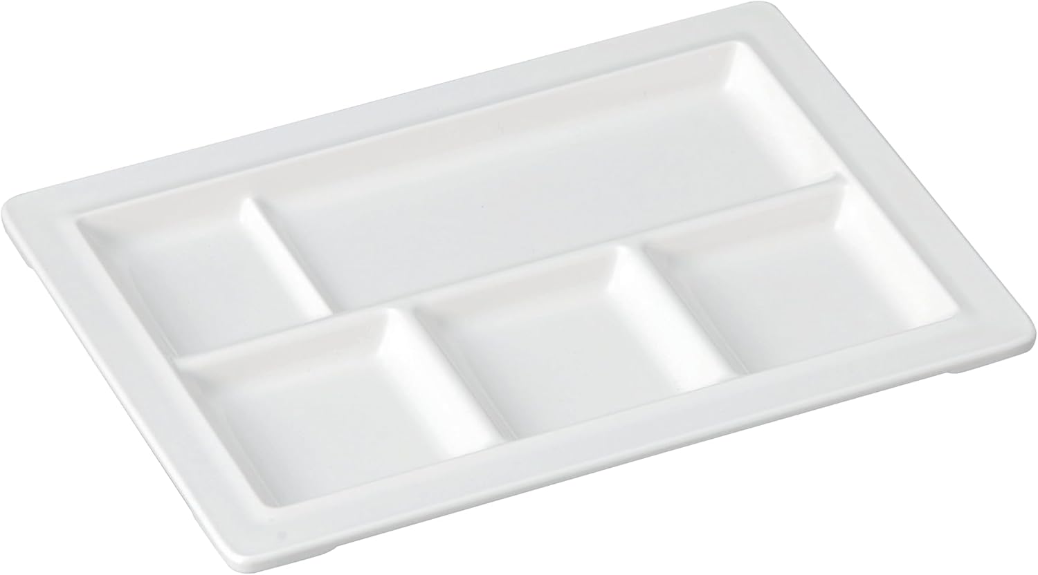 M-19-1 Cooking Lacquer, Wakaizumi Lacquer, Dishwasher Safe, TA Nice Plate, 5 Compartments, White