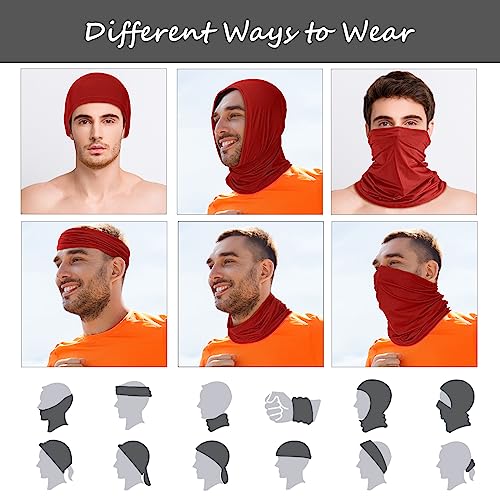 Image of Geyoga 6 /9 Pcs Summer UV Protection Cooling Neck Gaiter Scarf Face Clothing Neck Gaiter Mask Sunscreen Breathable Bandana