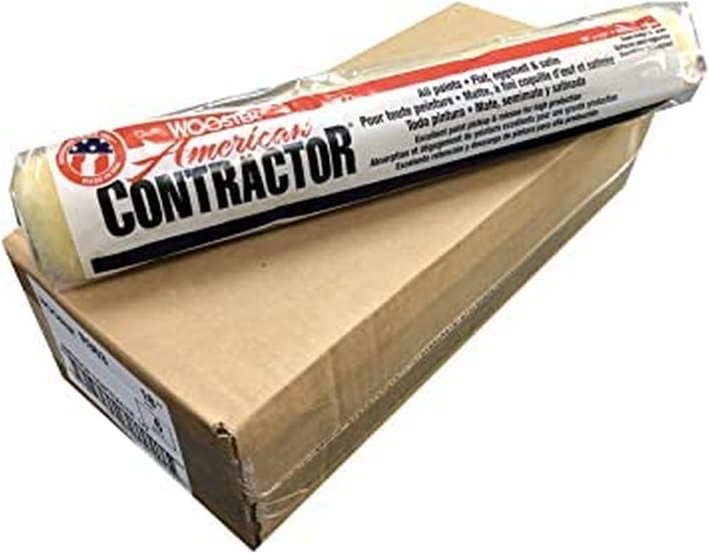 Wooster Brush R363 18 inch American Contractor 1/2 inch Nap Paint Roller - Pack of 6